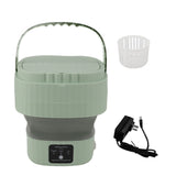 Portable Washing Machine 9L 10W Foldable Bucket Washer Low Noise Mini Washer 100‑240V for Underwear RVs Apartment Dorm Camping US Plug Green In Australia - Darrahopens