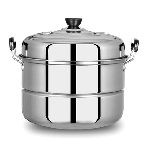Stainless Steel Steamer Pot Thickening Larger Capacity 2 Tier Steaming Food Pot for Kitchen Vegetable Eggs In Australia - Darrahopens