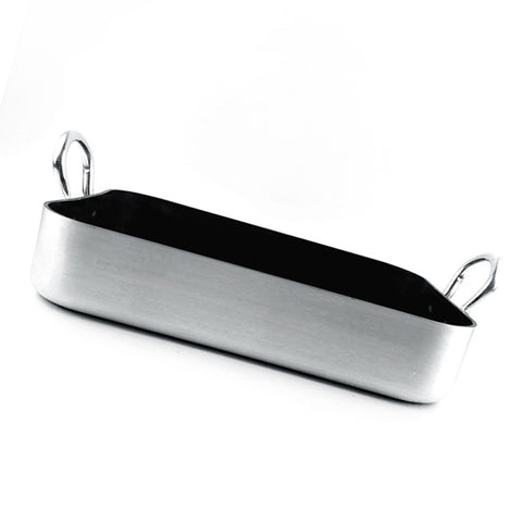 Rectangle Frying Pan Nonstick Aluminum Alloy Multifunction Flat Single Bottom Fry Pan with Handles for Home Kitchen Business 40x30cm / 15.7x11.8in In Australia - Darrahopens