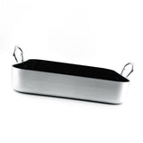 Rectangle Frying Pan Nonstick Aluminum Alloy Multifunction Flat Single Bottom Fry Pan with Handles for Home Kitchen Business 40x30cm / 15.7x11.8in