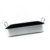 Rectangle Frying Pan Nonstick Aluminum Alloy Multifunction Flat Single Bottom Fry Pan with Handles for Home Kitchen Business 40x30cm / 15.7x11.8in