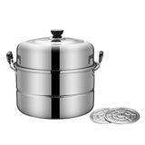 Thickened Stainless Steel Steam Pot Multi Layer Multipurpose Large Stock Cooking Pot for Induction Cooker Gas Stove