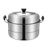 Thickened Stainless Steel Steam Pot Multi Layer Multipurpose Large Stock Cooking Pot for Induction Cooker Gas Stove