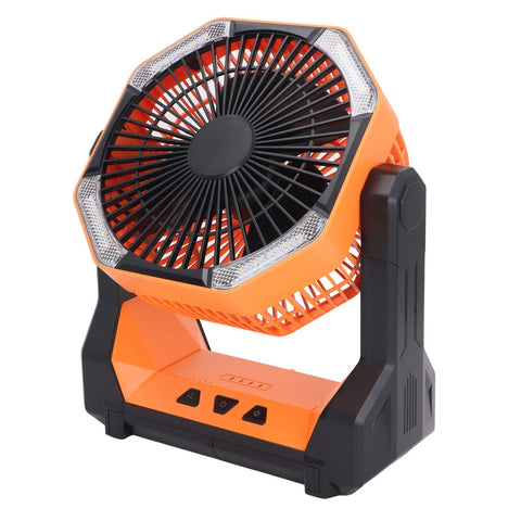 Camping Fan Portable Outdoor Battery Operated Rechargeable Tent Fan with Light and Hook for Picnic Barbecue Fishing Travel In Australia - Darrahopens