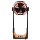 Camping Fan Portable Outdoor Battery Operated Rechargeable Tent Fan with Light and Hook for Picnic Barbecue Fishing Travel