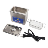 Ultrasound Cleaner Stainless Steel 600ml Ultrasound Jewelry Cleaner for Eyeglasses Rings Earrings Coins Dentures Laboratory Tools US Plug 110V