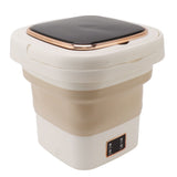 9L Foldable Washing Machine Small Automatic Portable Mini Washer Baby Underwear Washing Machine for Dormitory Travel
