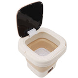 9L Foldable Washing Machine Small Automatic Portable Mini Washer Baby Underwear Washing Machine for Dormitory Travel