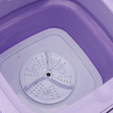 9L Foldable Washing Machine Small Automatic Portable Mini Washer Baby Underwear Washing Machine for Dormitory Travel