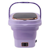 9L Foldable Washing Machine Small Automatic Portable Mini Washer Baby Underwear Washing Machine for Dormitory Travel