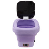9L Foldable Washing Machine Small Automatic Portable Mini Washer Baby Underwear Washing Machine for Dormitory Travel