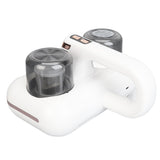 Bed Vacuum Cleaner UV Cordless Strong Suction Handheld Mite Remover Mattress Cleaner with Humidity Display for Pillows Sheets Sofa Plush Toys White