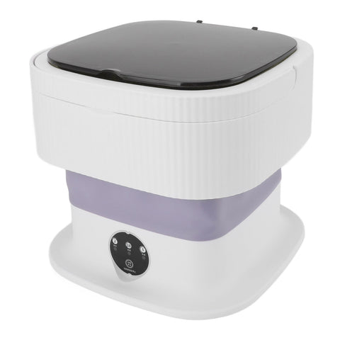 Portable Washing Machine 40W Mini Foldable Laundry Machine 10L Large Capacity Underwear Washer for Dorm Hotel Travel Purple In Australia - Darrahopens