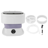 Portable Washing Machine 40W Mini Foldable Laundry Machine 10L Large Capacity Underwear Washer for Dorm Hotel Travel Purple