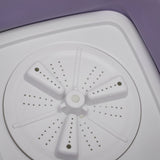 Portable Washing Machine 40W Mini Foldable Laundry Machine 10L Large Capacity Underwear Washer for Dorm Hotel Travel Purple