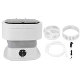 Portable Washing Machine 40W Mini Foldable Laundry Machine 10L Large Capacity Underwear Washer for Dorm Hotel Travel Grey