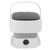Portable Washing Machine 40W Mini Foldable Laundry Machine 10L Large Capacity Underwear Washer for Dorm Hotel Travel Grey