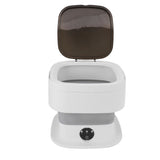 Portable Washing Machine 40W Mini Foldable Laundry Machine 10L Large Capacity Underwear Washer for Dorm Hotel Travel Grey