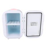 6L Mini Fridge Cooling Heating Low Noise Single Door Portable Small Refrigerator for Home Car Use