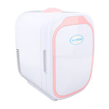 6L Mini Fridge Cooling Heating Low Noise Single Door Portable Small Refrigerator for Home Car Use