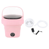 6L Portable Washing Machine IPX4 Waterproof Foldable Mini Washing Machine Small Washer for Baby Clothes Underwear 100‑240V Pink US Plug