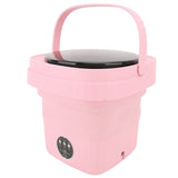 6L Portable Washing Machine IPX4 Waterproof Foldable Mini Washing Machine Small Washer for Baby Clothes Underwear 100‑240V Pink US Plug