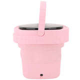 6L Portable Washing Machine IPX4 Waterproof Foldable Mini Washing Machine Small Washer for Baby Clothes Underwear 100‑240V Pink US Plug