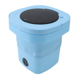 Portable Washing Machine 8.5L Large Capacity Foldable Laundry Machine Mini Washing Machine for Baby Clothes Underwear Camping Travel Blue EU Plug