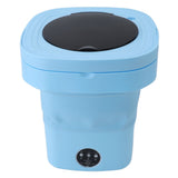 Portable Washing Machine 8.5L Large Capacity Foldable Laundry Machine Mini Washing Machine for Baby Clothes Underwear Camping Travel Blue EU Plug