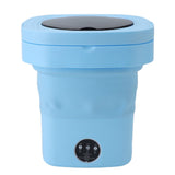 Portable Washing Machine 8.5L Large Capacity Foldable Laundry Machine Mini Washing Machine for Baby Clothes Underwear Camping Travel Blue EU Plug