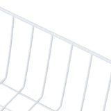 Freezer Basket Steel Wire PE Coating Space Saving Multifunctional Freezer Organizer Bin for Refrigerator Food Storage White
