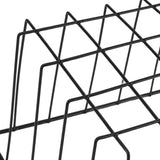 Freezer Basket Steel Wire PE Coating Space Saving Multifunctional Freezer Organizer Bin for Refrigerator Food Storage Black
