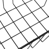 Freezer Basket Steel Wire PE Coating Space Saving Multifunctional Freezer Organizer Bin for Refrigerator Food Storage Black