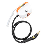 Steam Cleaner High Temperature Pressurized Handheld Steam Cleaning Machine with Brush Heads for Carfloor Kitchen Bathroom Orange Red 220V EU Plug