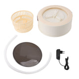 8L Folding Washing Machine with Rotating Dryer Portable Laundry Washer for Camping Travel Apartment Dormitory 100‑240V Beige Brown EU Plug