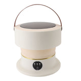 8L Folding Washing Machine with Rotating Dryer Portable Laundry Washer for Camping Travel Apartment Dormitory 100‑240V Beige Brown EU Plug