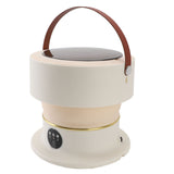 8L Folding Washing Machine with Rotating Dryer Portable Laundry Washer for Camping Travel Apartment Dormitory 100‑240V Beige Brown US Plug