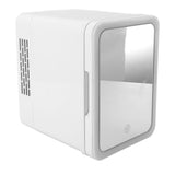 4L Small Refrigerator Cooler Warmer Mirror Car Fridge for Mask Cosmetics Beverages EU Plug 220V 58W Cooling Power