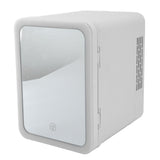 4L Small Refrigerator Cooler Warmer Mirror Car Fridge for Mask Cosmetics Beverages EU Plug 220V 58W Cooling Power
