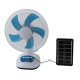15W Solar Oscillating Standing Fan 3 Speeds Portable Desk Quiet Fan with Solar Panel 6600mAh Battery For Home Office Camping Travel