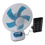 15W Solar Oscillating Standing Fan 3 Speeds Portable Desk Quiet Fan with Solar Panel 6600mAh Battery For Home Office Camping Travel