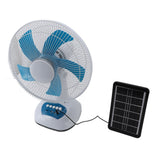 15W Solar Oscillating Standing Fan 3 Speeds Portable Desk Quiet Fan with Solar Panel 6600mAh Battery For Home Office Camping Travel