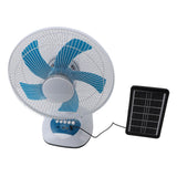 15W Solar Oscillating Standing Fan 3 Speeds Portable Desk Quiet Fan with Solar Panel 6600mAh Battery For Home Office Camping Travel