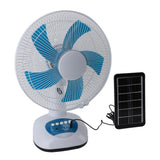 15W Solar Oscillating Standing Fan 3 Speeds Portable Desk Quiet Fan with Solar Panel 6600mAh Battery For Home Office Camping Travel