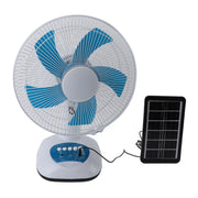 15W Solar Oscillating Standing Fan 3 Speeds Portable Desk Quiet Fan with Solar Panel 6600mAh Battery For Home Office Camping Travel