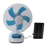 15W Solar Oscillating Standing Fan 3 Speeds Portable Desk Quiet Fan with Solar Panel 6600mAh Battery For Home Office Camping Travel