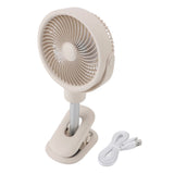 Oscillating Desk Clip On Fan Telescopic 4 Speeds Quiet USB Rechargeable Portable Small Stand Fan with LED Night Light for Home Camping Office