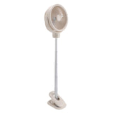 Oscillating Desk Clip On Fan Telescopic 4 Speeds Quiet USB Rechargeable Portable Small Stand Fan with LED Night Light for Home Camping Office
