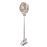 Oscillating Desk Clip On Fan Telescopic 4 Speeds Quiet USB Rechargeable Portable Small Stand Fan with LED Night Light for Home Camping Office
