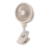 Oscillating Desk Clip On Fan Telescopic 4 Speeds Quiet USB Rechargeable Portable Small Stand Fan with LED Night Light for Home Camping Office